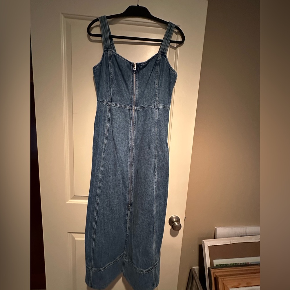 Gap Denim Zip-Front Women's Jumper Dress - Blue